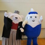 両者のキャラクターさっつんとみらいくん 両者のキャラクターさっつんとみらいくん