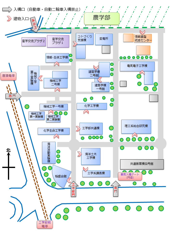 工学部建物配置図